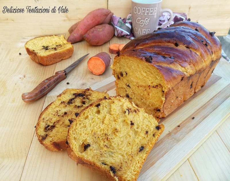 BRIOCHE CON PATATE DOLCI  E GOCCE DI CIOCCOLATO super soffice