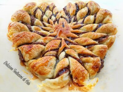 cuore di sfoglia e nutella