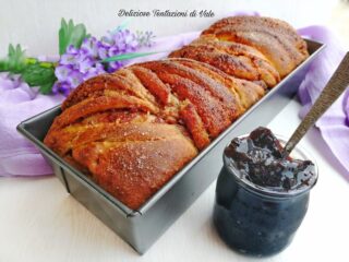brioche integrale con ciliegie e cocco