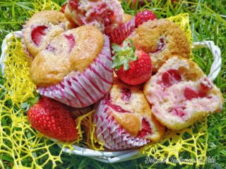 muffin cocco e fragole