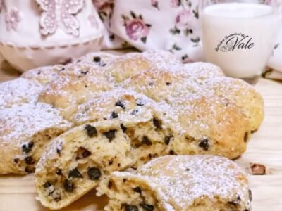 brioche con gocce di cioccolato senza lievitazione