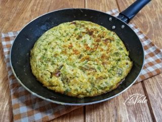 frittata con zucchine e fiori di zucca