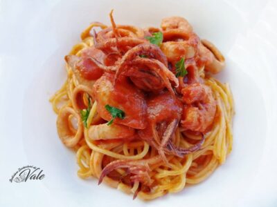 spaghetti gamberi e calamari