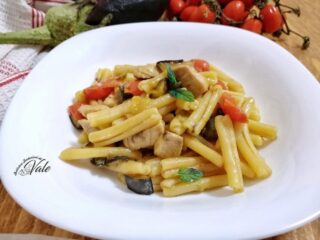 Pasta con Pesce Spada e Melanzane