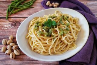 Spaghetti Fagiolini e Pesto di Pistacchi