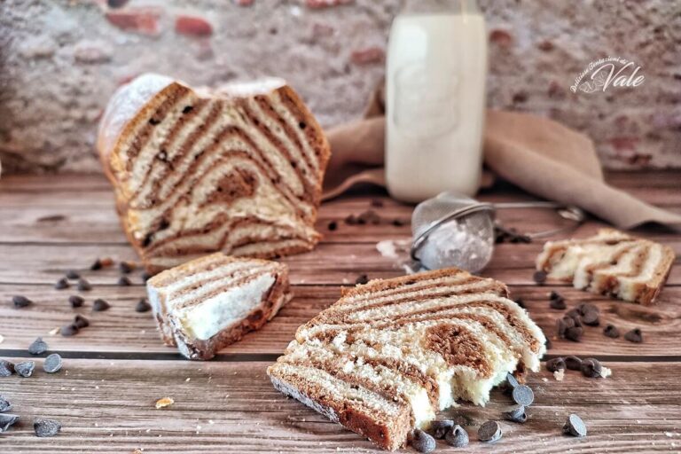 PAN BRIOCHE BICOLORE con latte e cioccolato, ricetta senza uova